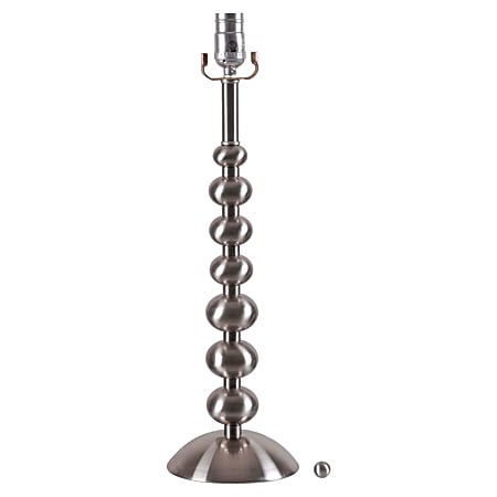 Kenroy Home Pearls Fashion Match Table Lamp Base, 28"H, Brushed Steel