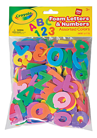 Crayola® WonderFoam Letters And Numbers, Assorted Colors, Pack Of 266 Letters/Numbers