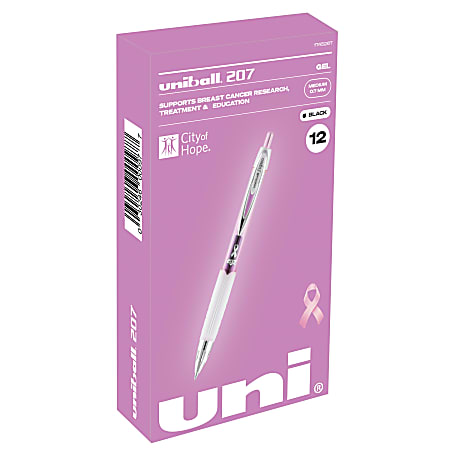 uni-ball® 207™ Pink Ribbon Retractable Fraud Prevention Gel