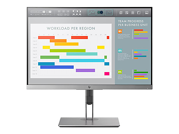 HP EliteDisplay E243i - LED monitor - 24" - 1920x 1200 WUXGA @ 60 Hz - IPS - 300 cd/m² - 1000:1 - 5 ms - 1FH49A8ABA