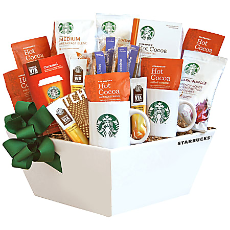 Givens Gift Basket Starbucks Coffee Cocoa And Chocolate To Share 8