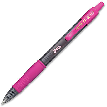Pilot G2 Retractable Gel Pens Fine Point 0.7 mm Pink Barrel