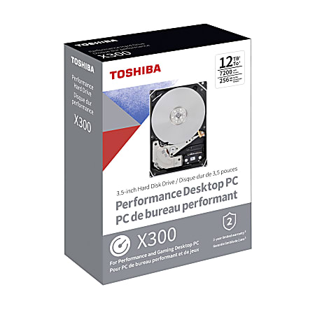 Toshiba N300 Internal Hard Drive 12TB Silver - Office Depot