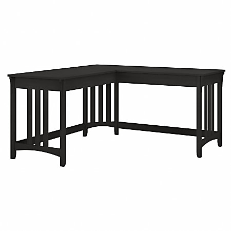 Bush® Furniture Salinas 60"W L-Shaped Writing Desk, Vintage Black, Standard Delivery