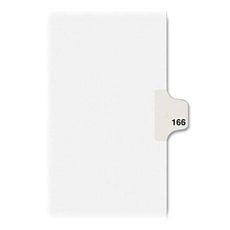 Avery Individual Legal Exhibit Dividers - Avery Style - 1 Printed Tab(s) - Digit - Exhibit 166 - 8.5" Divider Width x 11" Divider Length - Letter - White Paper Divider - Paper Tab(s) - 25 / Pack
