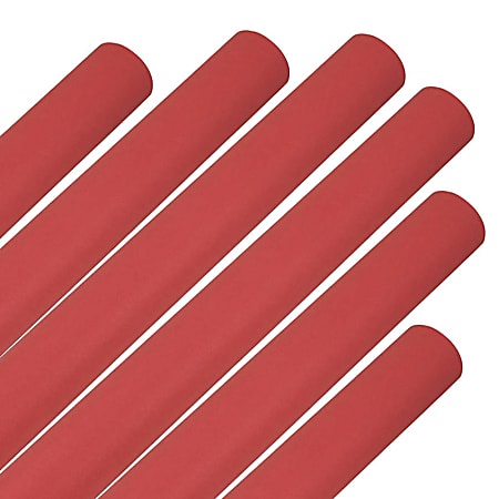JAM Paper® Wrapping Paper, Matte, 25 Sq Ft, Red, Pack of 6 Rolls