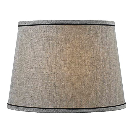 Kenroy Home Fashion Match Fabric Tapered Drum Lamp Shade, 11"H x 15"W, Silver