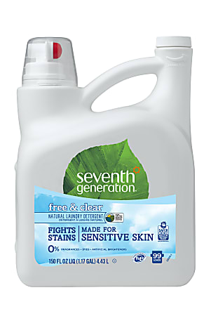Seventh Generation™ Natural Laundry Detergent, Free & Clear Scent, 150 Oz Bottle