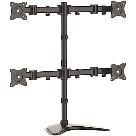 StarTech.com Quad Monitor Stand - Crossbar - Steel - Monitors up to 27"- Vesa Monitor - Computer Monitor Stand - ARMBARQUAD