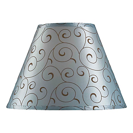 Kenroy Home Fashion Match Embroidered Fabric Bell Lamp Shade, 11"H x 15"W, Blue