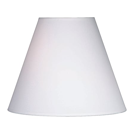Kenroy Home Fashion Match Linen Fabric Round Lamp Shade, 12"H x 14"W, White