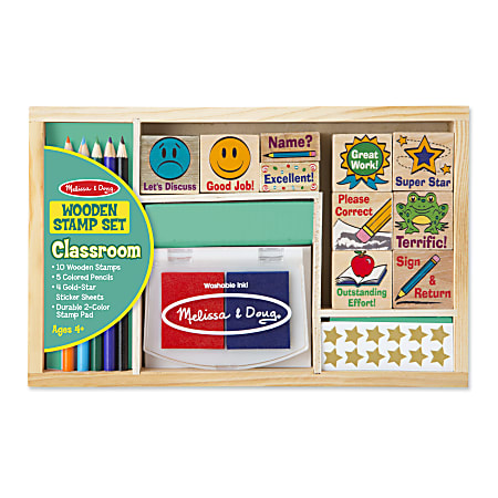 Melissa & Doug Classroom Stamp Set, Kindergarten To Grade 2