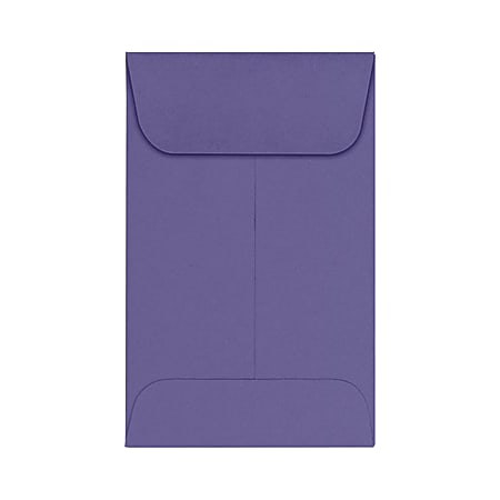 LUX Coin Envelopes, #1, Gummed Seal, Wisteria, Pack Of 500
