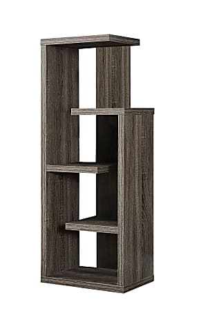 Monarch Specialties 48"H 5-Shelf Open-Concept Bookcase, Dark Taupe