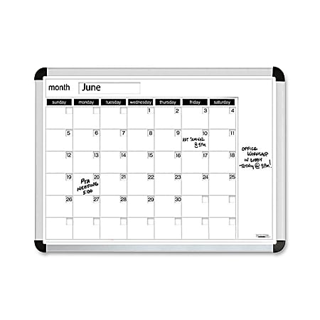 The Board Dudes Perpetual Dry-Erase Calendar, 35" x 47", White
