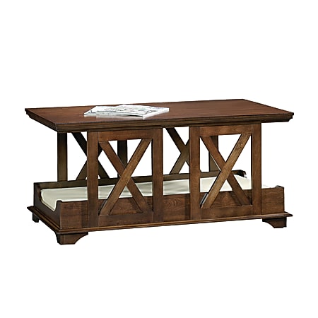 Sauder Pet Home Coffee Table Pet Bed Espresso Office Depot