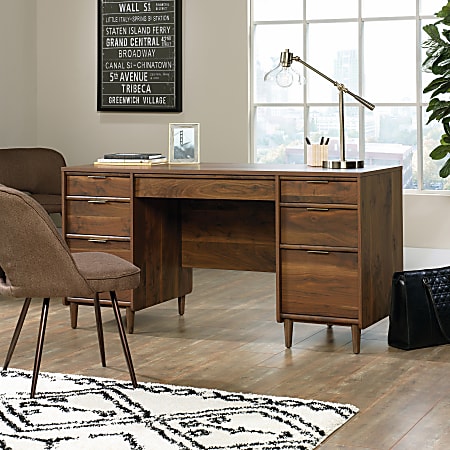 Sauder Clifford Place 59 W Mid Century Executive Computer Desk