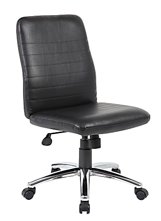 Boss Office Products Retro Task Chair, Black/Chrome
