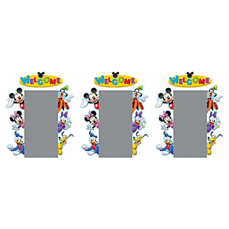 Eureka School Welcome Go-Arounds, Mickey Mouse Clubhouse, 8 Pieces Per Set, Pack Of 3 Sets