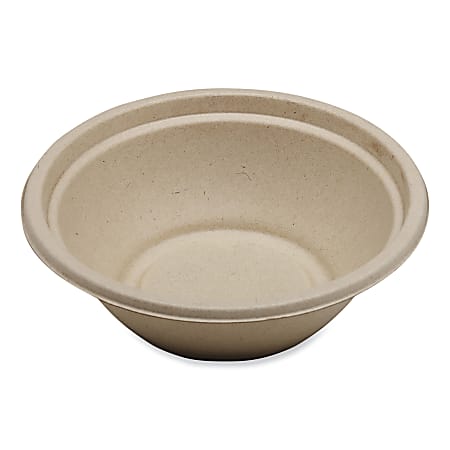 World Centric® Fiber Bowls, 24 Oz, Natural Paper, Pack Of 500 Bowls