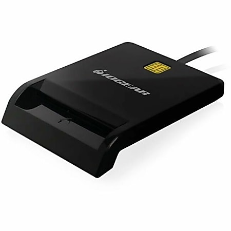 IOGEAR USB Smart Card Reader (Non-TAA) - Contact - Cable - USB 2.0 - Black