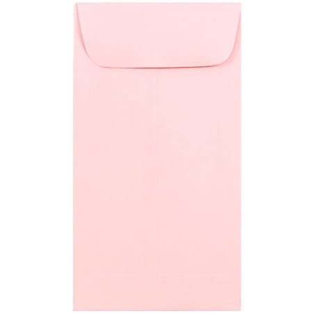 JAM Paper® Coin Envelopes, #7, Gummed Seal, Baby Pink, Pack Of 25