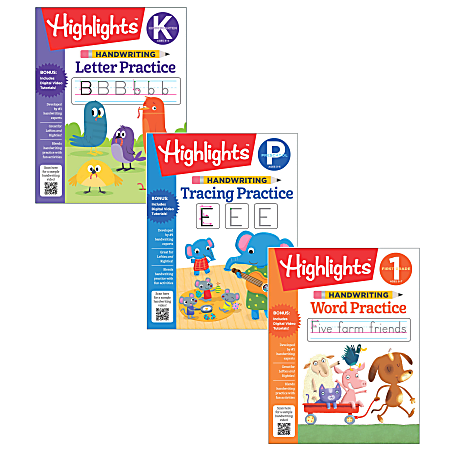 Highlights™ Handwriting Practice Pads, Pre-K To Grade 1, Set Of 3 Pads