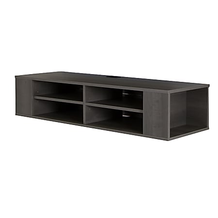 South Shore City Life Wall Mounted Media Console, Gray Maple