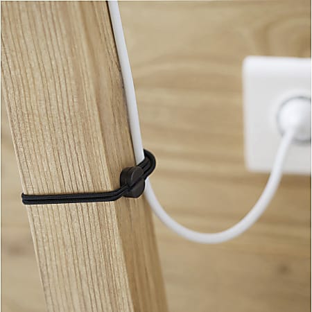Bluelounge Pixi Reusable Ties - Cable Tie - Black Gray - 8 Bluelounge Pixi Reusable Ties - Cable Tie - Black Gray - 8