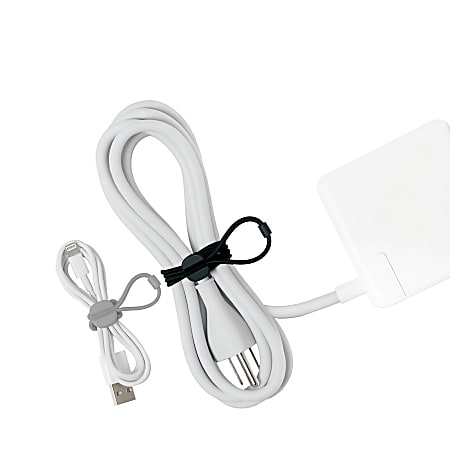 Bluelounge Pixi Reusable Ties - Cable Tie - Black Gray - 8 Bluelounge Pixi Reusable Ties - Cable Tie - Black Gray - 8