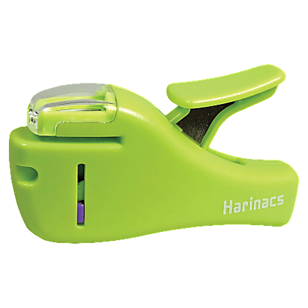 Kokuyo Compact Staple-Free Stapler, 3 7/16" x 1" x 2", Light Green