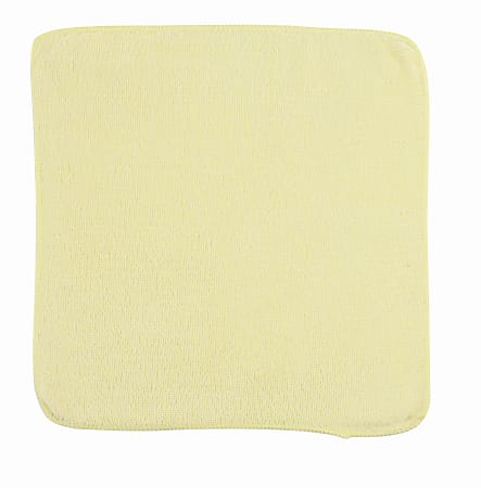 Rubbermaid® Light Commercial Microfiber Cloths, 12" x 12", Yellow, Case Of 288