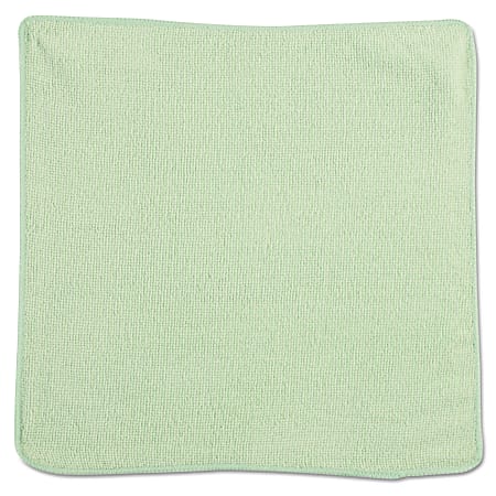 Hygen Microfiber Cloths, 12" x 12", Green, Pack Of 24 Cloths