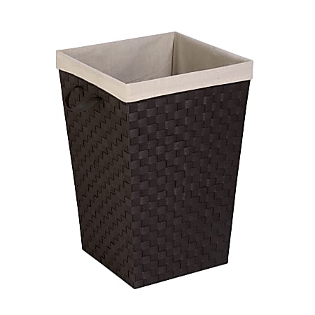 Honey-Can-Do Woven Strap Hamper, 26", Black