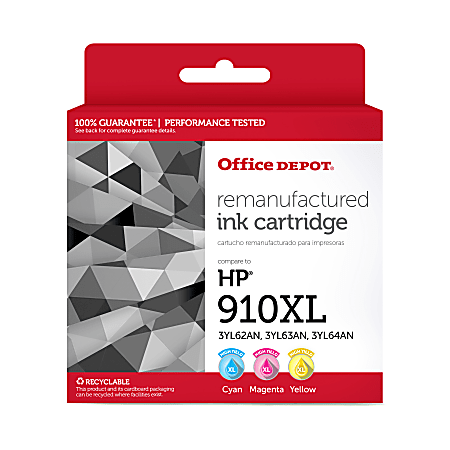 Office Depot® Brand Remanufactured High-Yield CMY Inkjet Cartridge Replacement For HP 910XL, OD910XLCMY