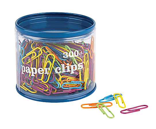 Office Depot® Brand Fashion Paper Clips, Assorted Colors, Pack Of 300
