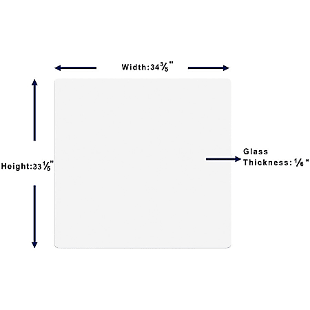Lorell DIY Frameless Magnetic Glass Board - 36