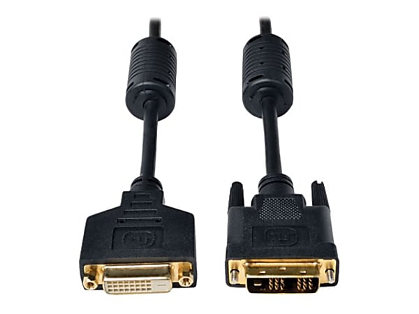 Eaton Tripp Lite Series DVI Single Link Extension Cable, Digital TMDS Monitor Cable (DVI-D M/F), 6 ft. (1.83 m) - DVI extension cable - single link - DVI-D (F) to DVI-D (M) - 6 ft - molded - black