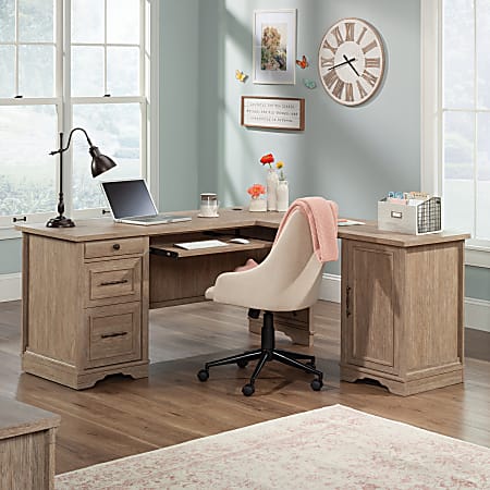 Sauder computer desk with shop keyboard tray