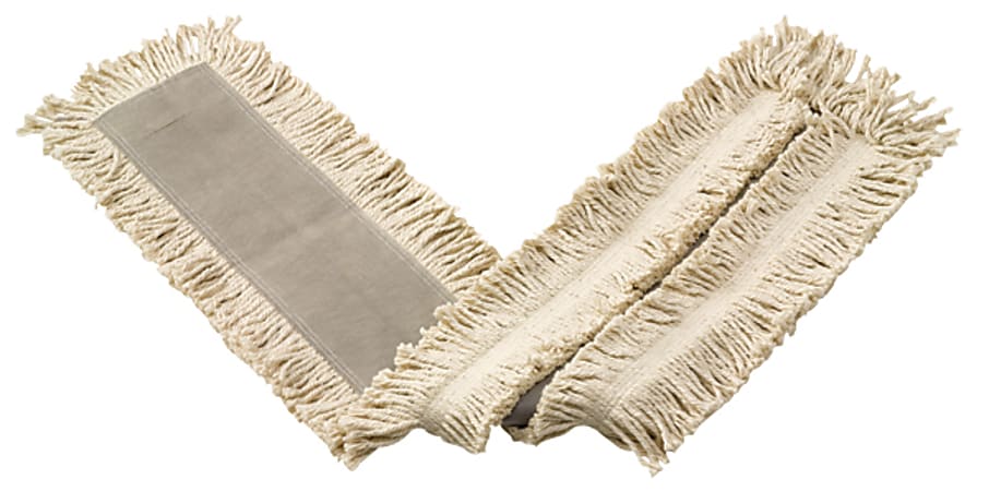 Rubbermaid® Commercial Disposable Cut-End Blended Dust Mop Head, 24" x 5", White