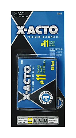 X-Acto Gripster Replacement Blades, No. 11, Pack Of 100