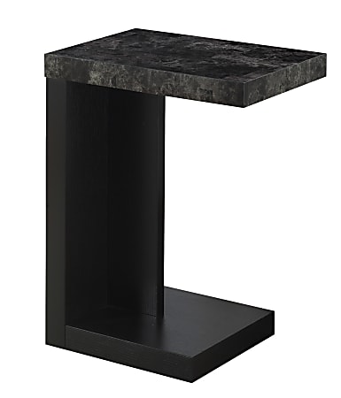 Monarch Specialties Modern End Table, Gray/Black