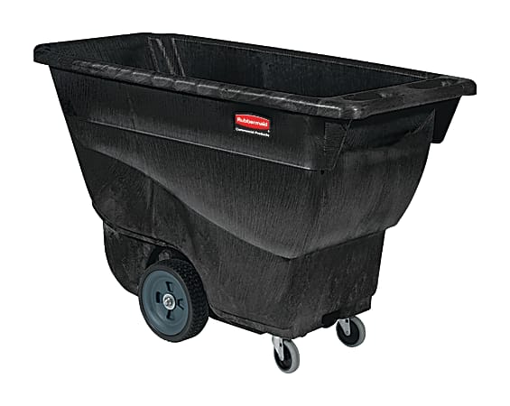 Rubbermaid Commercial Utility Duty Tilt Truck - 450 lb Load Capacity - Structofoam - 26" Width x 53" Depth x 33" Height - Black - 1 Each