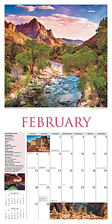 Willow Creek Press Scenic Monthly Wall Calendar, 12" x 12", National Parks Of The West, January To December 2022