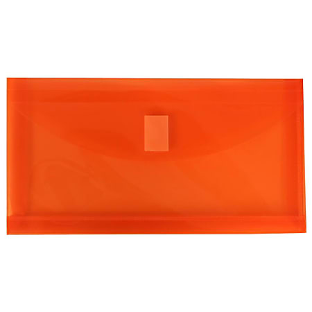 JAM Paper® Plastic Booklet Envelopes, #10, Hook-And-Loop Closure,