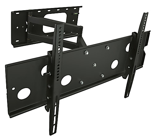 Mount-It! MI-319L Full-Motion Wall Mount With Long Extension For Screens 42 - 70", 10-1/2”H x 37”W x 2-1/4”D, Black