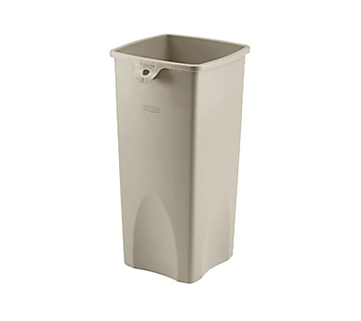 Rubbermaid Commercial Untouchable Square Container - 23 gal Capacity - Square - Crack Resistant - 32.9"x16.5"x 15.5" Depth - Plastic - Beige