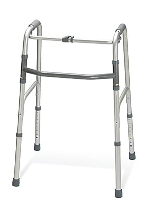 Guardian Adult 1-Button Folding Walkers, Case Of 4