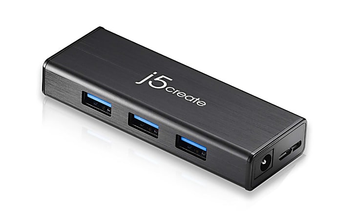j5create 4 Port USB 3.0 Hub JUH340 - Office Depot