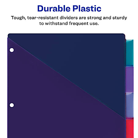 Avery Big Tab Insertable Two Tone 2 Pocket Plastic Dividers 5 Tab ...